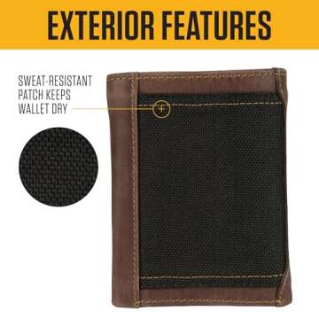 Carhartt Men's Rugged Leather Triple Stitch Wallets, Available in Multiple Styles, Brown (Trifold), One Size