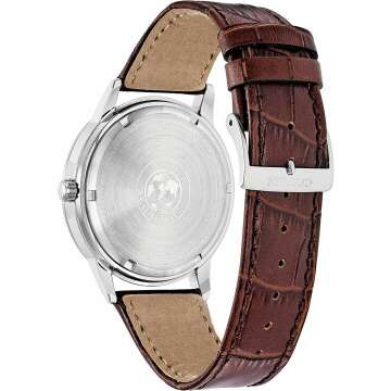 Citizen Eco-Drive Corso Watch - Brown Leather & Blue Dial