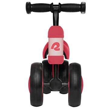 Retrospec Cricket Baby Walker Balance Bike with 4 Wheels for Ages 12-24 months - Toddler Bicycle Toy for 1 Year Old’s - Ride On Toys for Boys and Girls - One Size