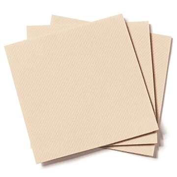 AH AMERICAN HOMESTEAD Paper Cocktail Napkins - Linen-Like Disposable Beverage Bar Napkins 4.75" x 4.75" - Bulk Square Napkins - Ideal for Party or Wedding (Sand -100 Count)