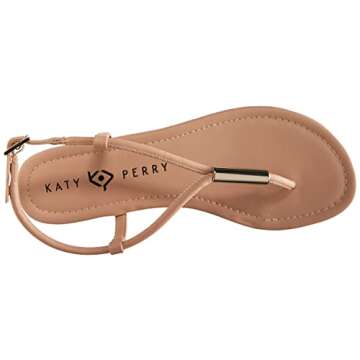 Katy Perry Women's The Jule Flat Sandal, LIGHT TAN, 7.5