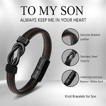 Fathers Day Gifts for Son Bracelet from Mom