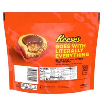 REESE'S Miniatures Milk Chocolate Peanut Butter Cups, Halloween Candy Family Pack, 17.6 oz