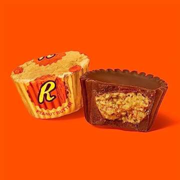 REESE'S Miniatures Milk Chocolate Peanut Butter Cups, Halloween Candy Family Pack, 17.6 oz