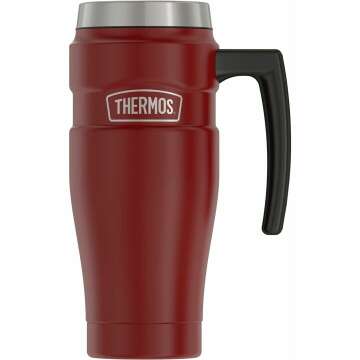 THERMOS Stainless King Vacuum-Insulated Travel Mug, 16 Ounce, Rustic Red