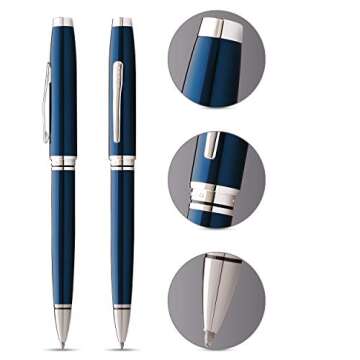 Cross Coventry Blue Lacquer Ballpoint Pen for Premium Writing