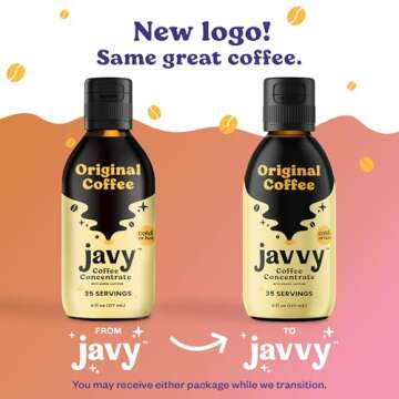 Javy Coffee Concentrate - Cold Brew Coffee, Perfect for Instant Iced Coffee, Cold Brewed Coffee and Hot Coffee, 35 Servings - Original Decaf