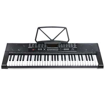 61key Standard Keys Keyboard with USB Music Player,Including Headphone,Stand,Stool & Power Supply-The electronic keyboards