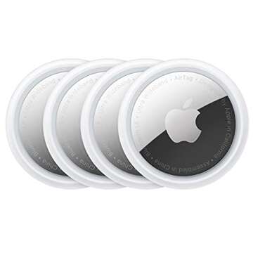 Apple AirTag Tracking Device, 4-Pack with 1-Year Apple Warranty