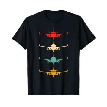 Aviation Airplane Flying Airline Funny Vintage Pilot T-Shirt