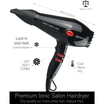 Ionic Hair Dryer for Quick and Smooth Results