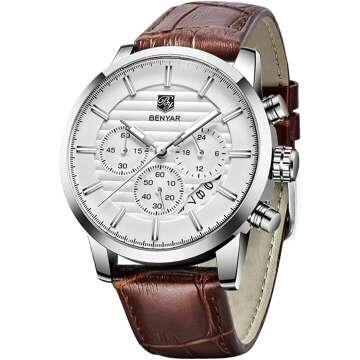 BENYAR Waterproof Quartz Chronograph Watch for Men