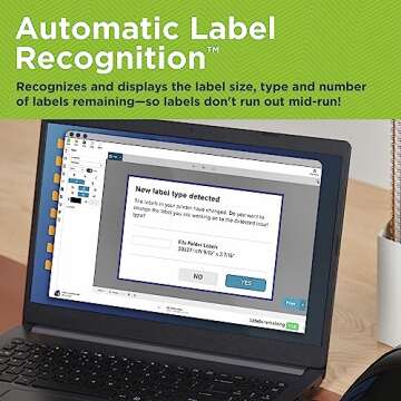 DYMO LabelWriter 550 Turbo Label Printer, Label Maker with High-Speed Direct Thermal Printing, Automatic Label Recognition, Prints Variety of Label Types Through USB or LAN Network Connectivity