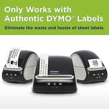 DYMO LabelWriter 550 Turbo Label Printer, Label Maker with High-Speed Direct Thermal Printing, Automatic Label Recognition, Prints Variety of Label Types Through USB or LAN Network Connectivity