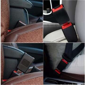 2Pcs Seat Belt Extension, 4.7 Inch Comfort Seat Belt Buckle Booster, Stop Fishing for Buried Seat Belts,Fits Most Vehicles.