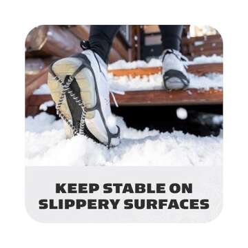 Yaktrax Walk Traction Cleats for Snow and Ice - X-Small Black.