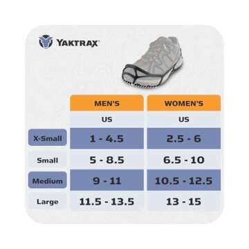 Yaktrax Walk Traction Cleats for Ice - X-Small