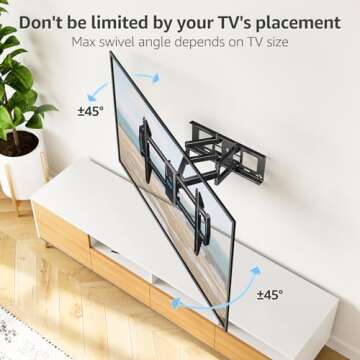 MOUNTUP Full Motion TV Wall Mount for 42-82 inch TVs