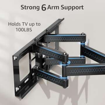 MOUNTUP Full Motion TV Wall Mount for 42-82 inch TVs