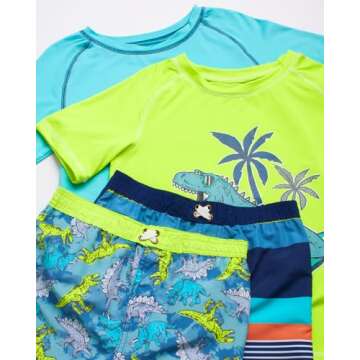 Quad Seven Boys Rashguard & Swim Shorts Set Size 10