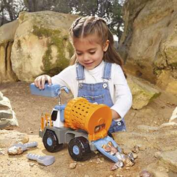 Little Tikes Big Adventures Metal Detector Mining Truck, STEM Toy Vehicle with Real Working Metal Detector, Rock Tumbler, Shovels, Water Tank for Girls, Boys, Kids Ages 3+