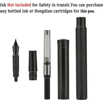 Matte Black Fountain Pen Set - Classic Elegance