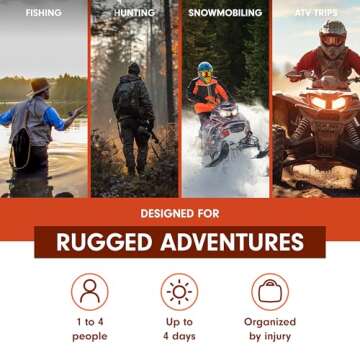 Adventure Medical Kits Sportsman Series Medical Kit - 300 - First Aid Kit for Camping, Hiking, Hunting & More - For 6 People for 7 Days - Includes Bandages, Medicine, Guide Book & More