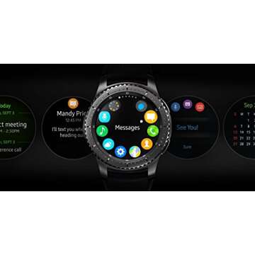 SAMSUNG GEAR S3 FRONTIER Smartwatch 46MM (Bluetooth Only) - Dark Grey (Renewed)