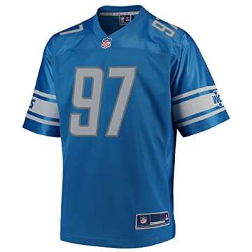 NFL PRO LINE Men's Aidan Hutchinson Blue Detroit Lions Player Game Jersey