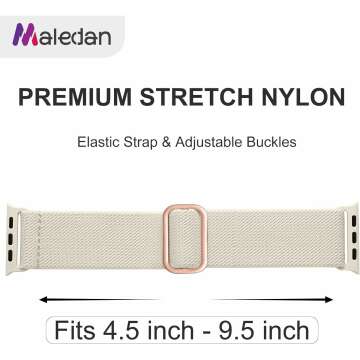 Maledan Stretchy Solo Loop Apple Watch Band 10 Pack