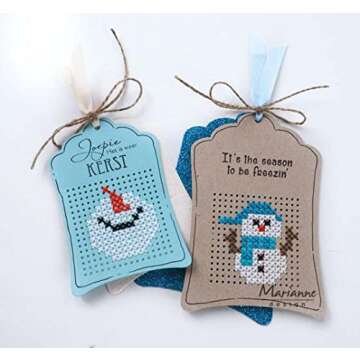 Marianne Design Craftables,Cross Stitch Cutting and Embossing Die for Craft Projects, Argent