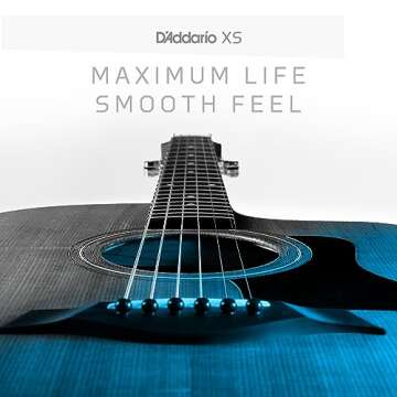 D'Addario Guitar Strings - XS Phosphor Bronze Coated Acoustic Guitar Strings - XSAPB1152 - Maximum Life with Smooth Feel & Exceptional Tone - For 6 String Guitars - 11-52 Custom Light