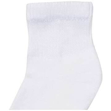 Hanes Ultimate womens 6-pack Ankle athletic socks, White, Shoe Size 5-9 US