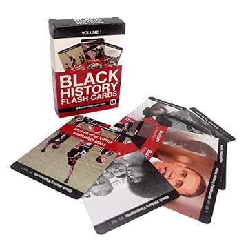 Urban Intellectuals Black History Flashcards - Volume 1 Famous Black Cultural Holiday Trivia Playing Cards Educational Activity for Adults Classroom