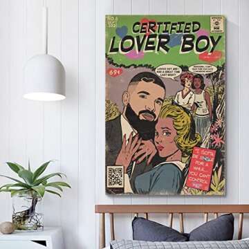 ChezMax Drake Poster Certified Lover Boy Music Album Poster Poster Canvas 90s Wall Art Room Aesthetic Posters 12x18inch(30x45cm)