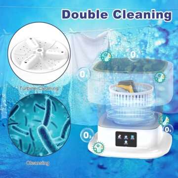 Portable Washing Machine, 11L Mini Washer and Spin Dryer, Foldable Washing Machine, Small Laundry Washer with Deep Cleaning for Apartment, Dorm, Baby Clothes, Underwear, Socks, RV, Grey