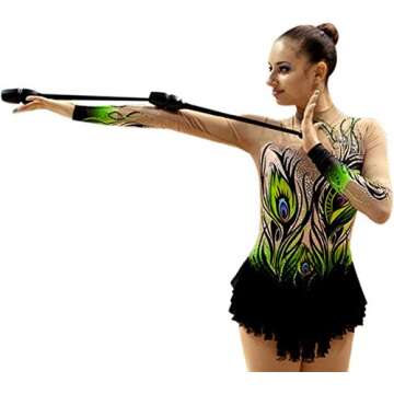 Pastorelli Rhythmic Gymnastics connectable Clubs, mod. MASHA - 45.20 cm Monocolor (Black)