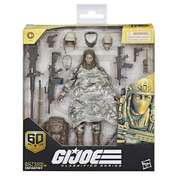 G.I. Joe Classified Series 60th Anniversary Action Soldier - Infantry, Collectible 6-Inch Action Figure with 25 Accessories