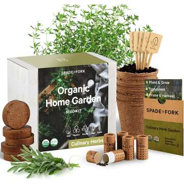 Herb Garden Kit Indoor - Certified USDA Organic Non GMO | Herb Plants for Women and Men, Indoor Herb Garden Starter Kit, Herb Growing Kit Indoor, Plant Growing Kit, Herb Starter Kit, Plant Kit
