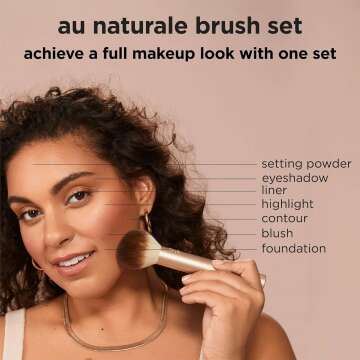 Real Techniques 9 Piece Makeup Brush Set - Au Naturale