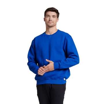 Russell Athletic Men's Dri Power Crewneck Sweatshirt, Royal Blue, Large