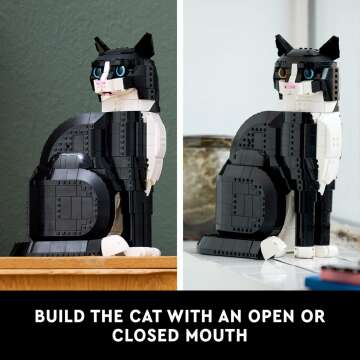 LEGO Ideas Tuxedo Cat - Cat Lover Building Set