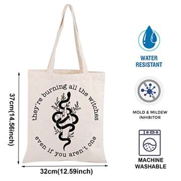 TOBGB Song Lyrics Tote Bag Singer Album Idea Gift Singer Fan Tote Bag Singer Merchandise Music Lover Gifts (The Witches Tote)