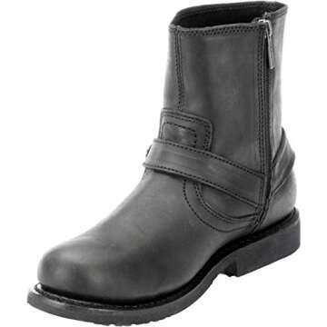 HARLEY-DAVIDSON FOOTWEAR Men's Scout Leather Motorcycle Harness Casual Boot, Black, 8.5