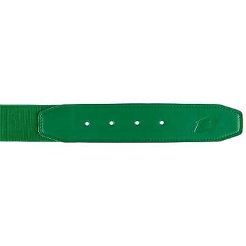 CHAMPRO Baseball Belt with Leather Tab, Kelly Green, Adult