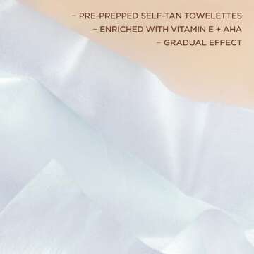 L'Oreal Paris Sublime Bronze Self Tanning Towelettes, Streak-Free, Natural Looking Tan, 6 ct