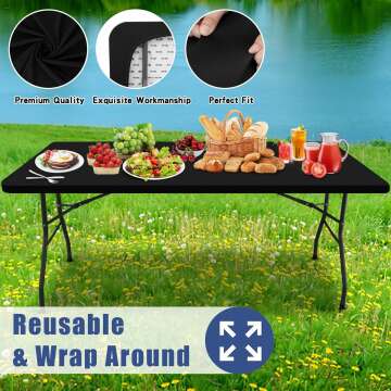 Elastic Fitted Spandex Tablecloths for Outdoor Events