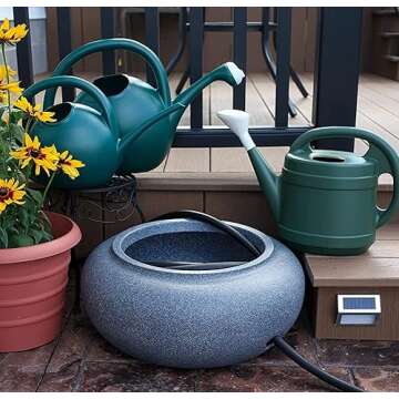 The HC Companies 2 Gallon Standard Watering Can in Green - Durable & Ergonomic