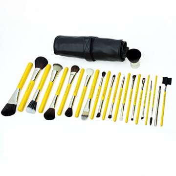 Bdellium Tools Professional Makeup Brush Studio Series - Luxury 24pc. Brush Set with Roll-Up Pouch