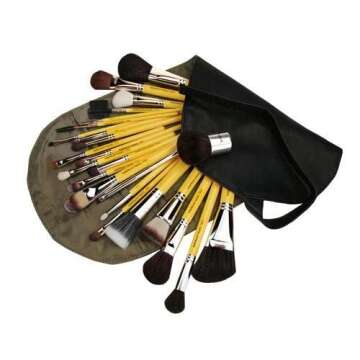 Bdellium Tools Professional Makeup Brush Studio Series - Luxury 24pc. Brush Set with Roll-Up Pouch